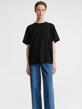 Toteme Oversized Cotton Tee - Black